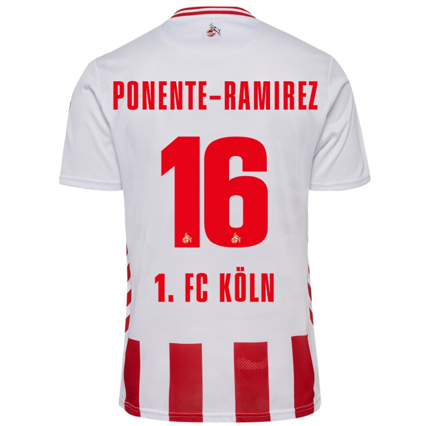ילדים כדורגל Jason Ponente-Ramirez #16 לבן אדום ג'רזי ביתית 2025/26