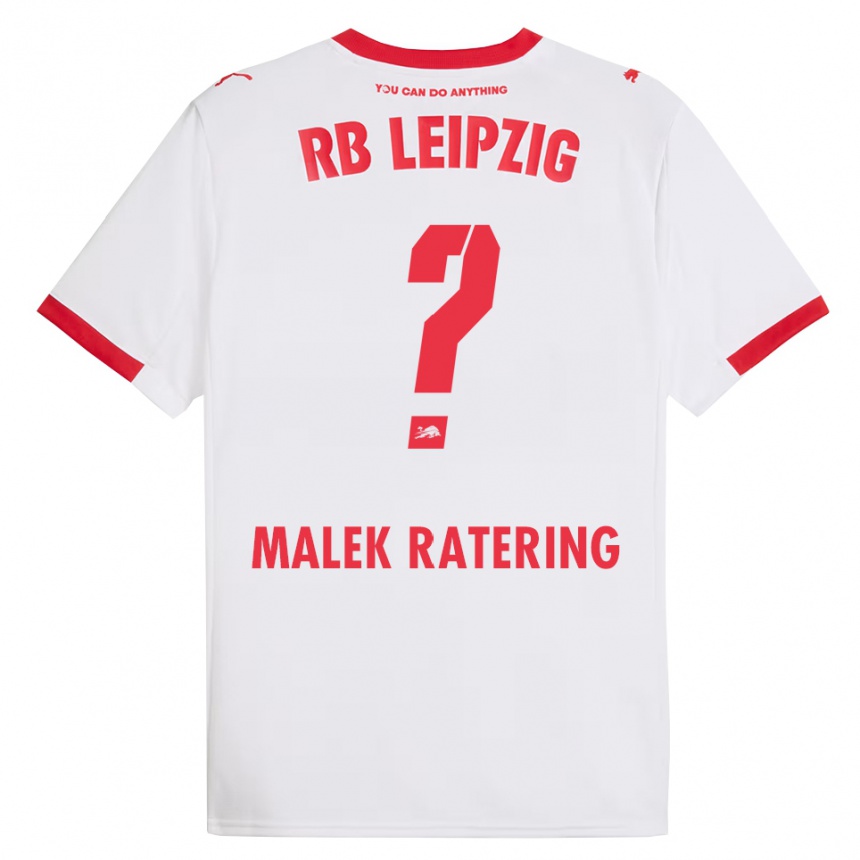 ילדים כדורגל Jakob Malek Ratering #0 לבן אדום ג'רזי ביתית 2025/26