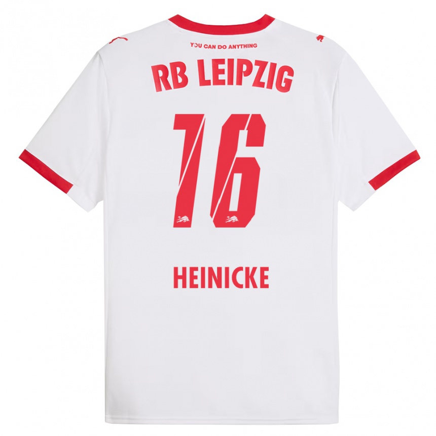 ילדים כדורגל Niklas Heinicke #16 לבן אדום ג'רזי ביתית 2025/26
