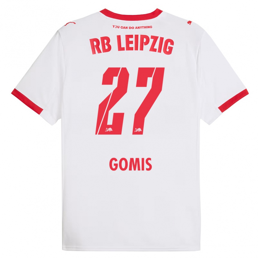 ילדים כדורגל Tidiam Gomis #27 לבן אדום ג'רזי ביתית 2025/26
