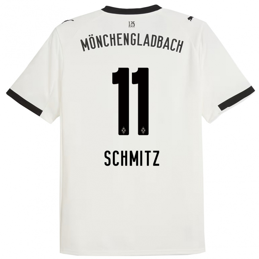 ילדים כדורגל Louisa Schmitz #11 לבן שחור ג'רזי ביתית 2025/26
