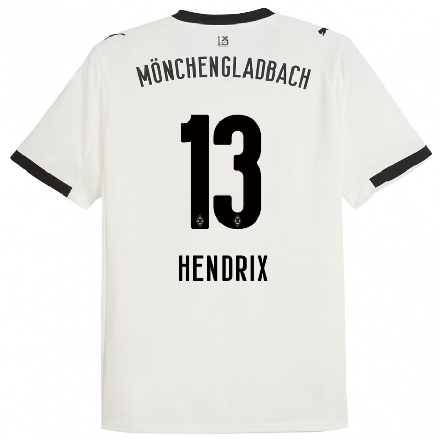 ילדים כדורגל Kas Hendrix #13 לבן שחור ג'רזי ביתית 2025/26