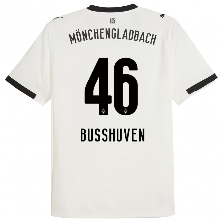 ילדים כדורגל אלינה בושובן #46 לבן שחור ג'רזי ביתית 2025/26