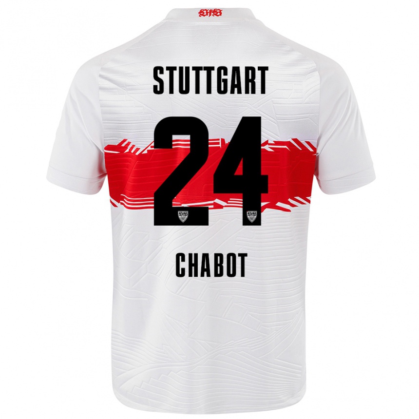 ילדים כדורגל ג׳ף צ׳אבוט #24 לבן אדום ג'רזי ביתית 2025/26