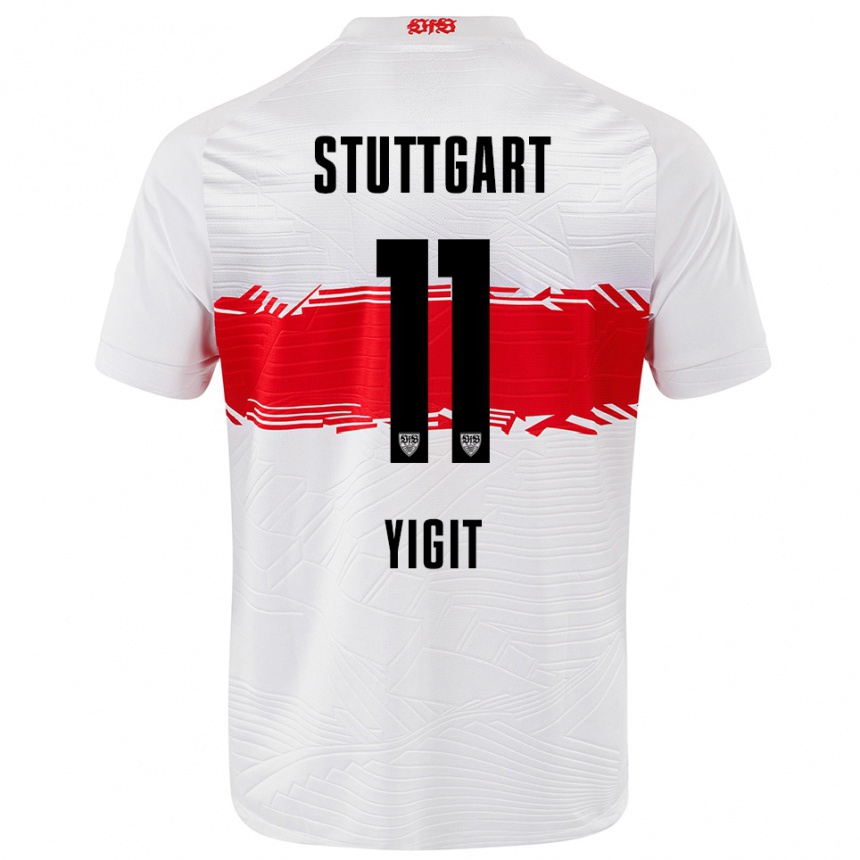 ילדים כדורגל Ertugrul Yigit #11 לבן אדום ג'רזי ביתית 2025/26