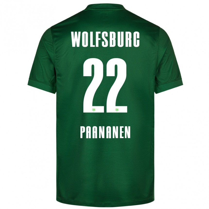 ילדים כדורגל Otto Paananen #22 ירוק לבן ג'רזי ביתית 2025/26