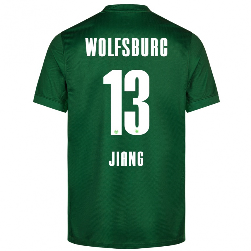ילדים כדורגל Jingqi Jiang #13 ירוק לבן ג'רזי ביתית 2025/26