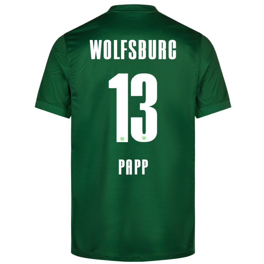 ילדים כדורגל Luca Papp #13 ירוק לבן ג'רזי ביתית 2025/26