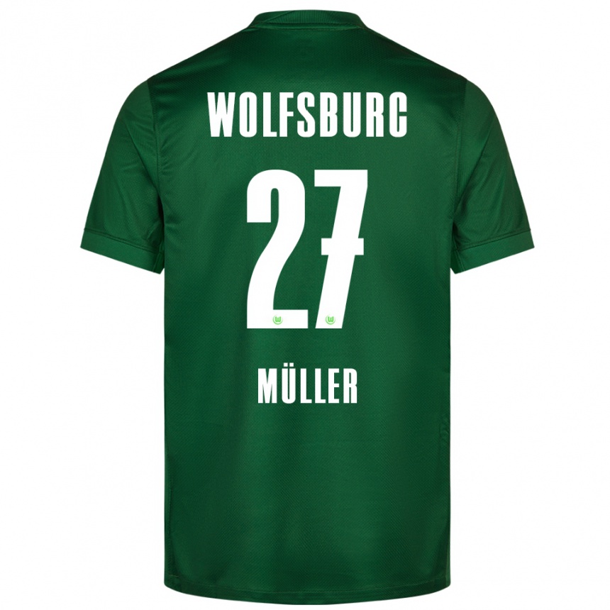 ילדים כדורגל Fabio Müller #27 ירוק לבן ג'רזי ביתית 2025/26
