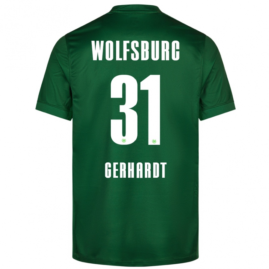 ילדים כדורגל יאניק גרהארדט #31 ירוק לבן ג'רזי ביתית 2025/26