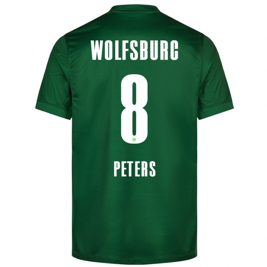 ילדים כדורגל Bent Peters #8 ירוק לבן ג'רזי ביתית 2025/26