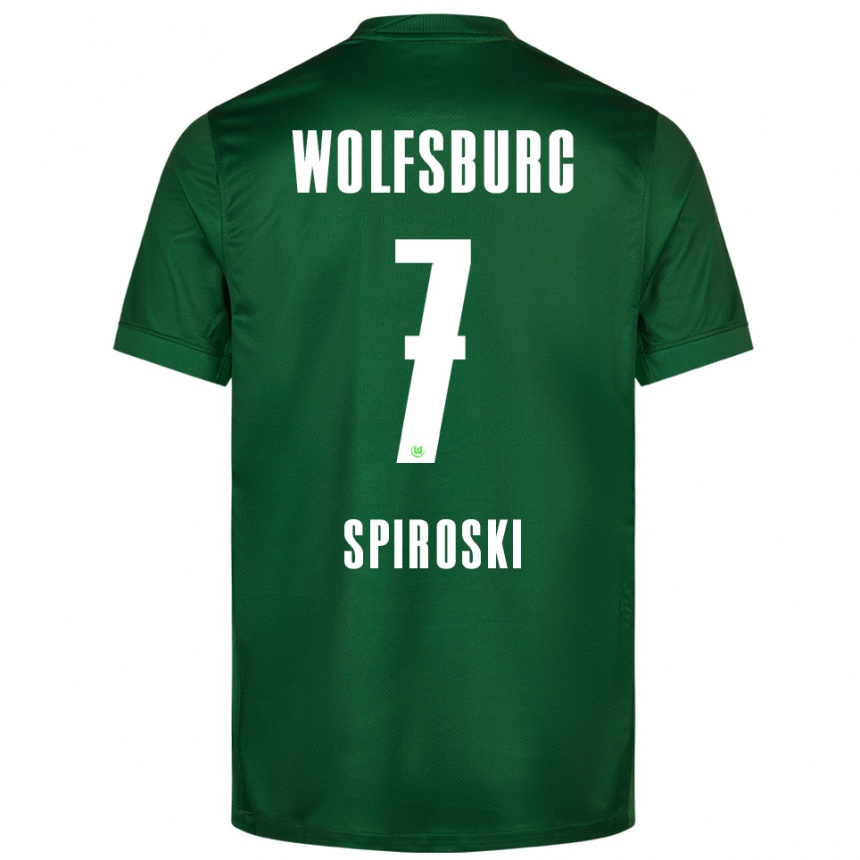 ילדים כדורגל Luka Spiroski #7 ירוק לבן ג'רזי ביתית 2025/26