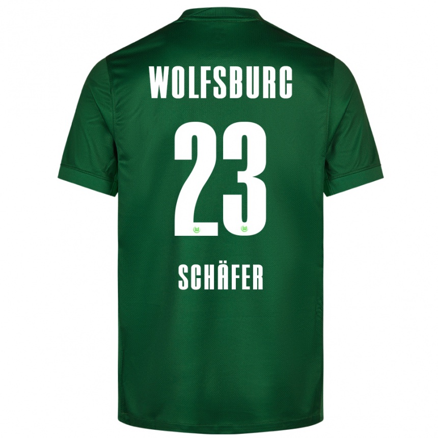 ילדים כדורגל Elia Schäfer #23 ירוק לבן ג'רזי ביתית 2025/26