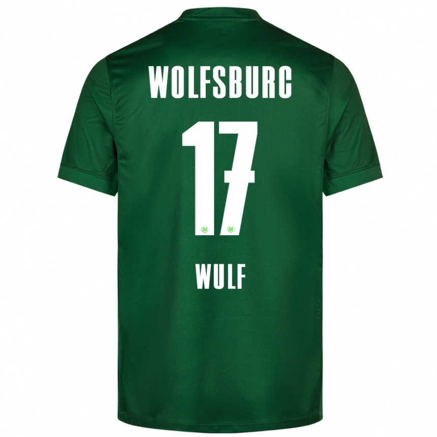 ילדים כדורגל Diego Wulf #17 ירוק לבן ג'רזי ביתית 2025/26