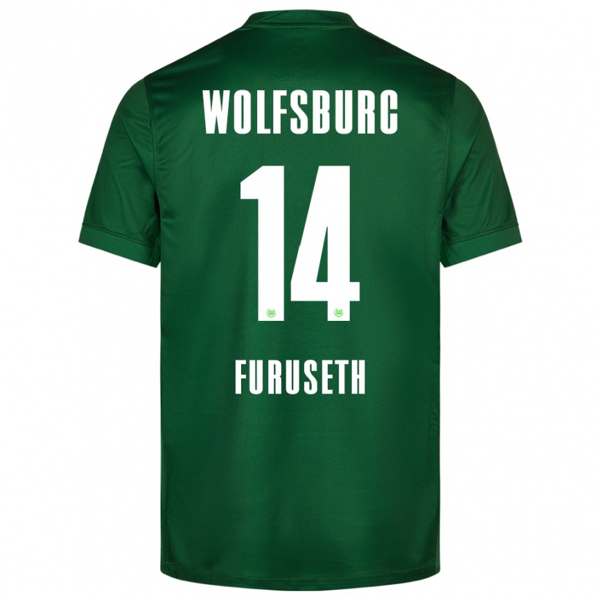 ילדים כדורגל Truls Furuseth #14 ירוק לבן ג'רזי ביתית 2025/26