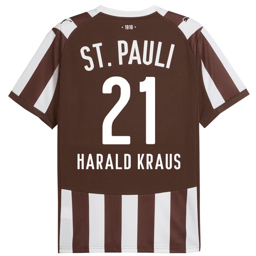 ילדים כדורגל Stefan Harald Kraus #21 קפה לבן ג'רזי ביתית 2025/26