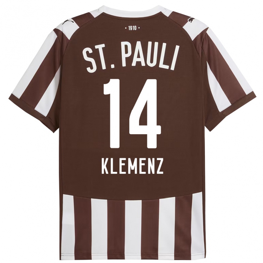 ילדים כדורגל Julian Klemenz #14 קפה לבן ג'רזי ביתית 2025/26