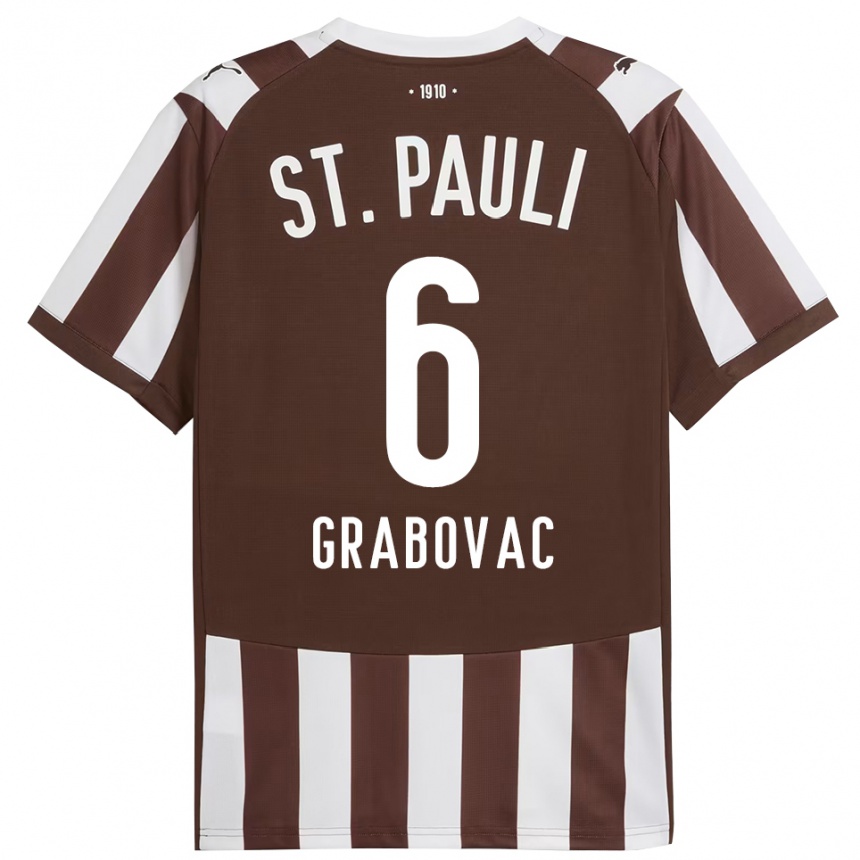 ילדים כדורגל דניאל לוסיאן גרבובץ #6 קפה לבן ג'רזי ביתית 2025/26