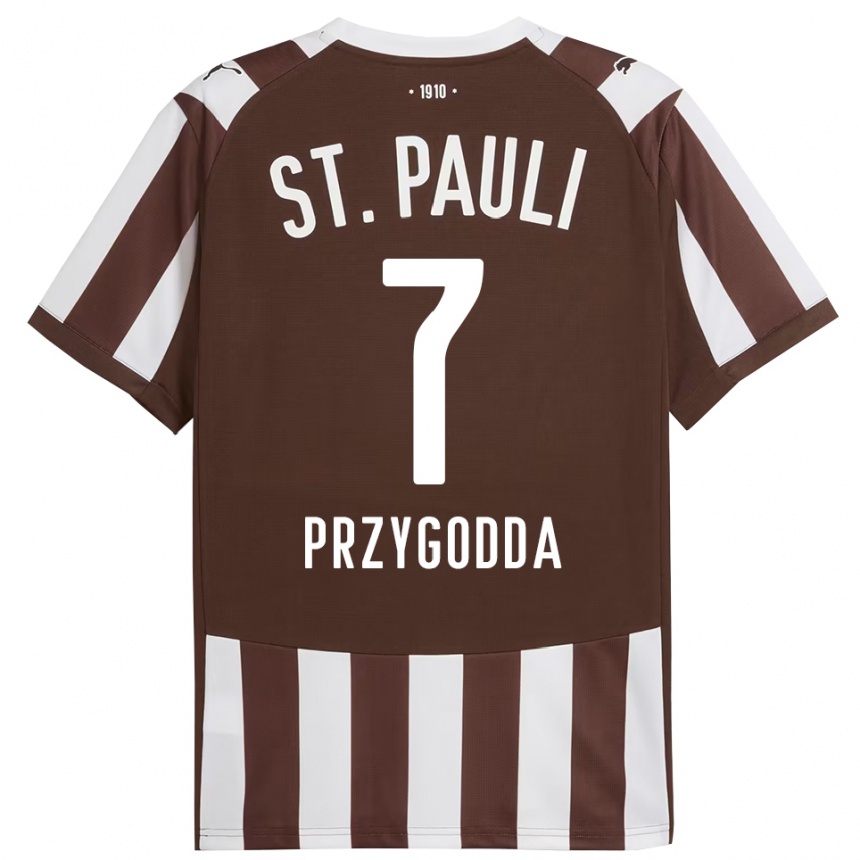 ילדים כדורגל Claudio Fabrizio Gonzalez Przygodda #7 קפה לבן ג'רזי ביתית 2025/26