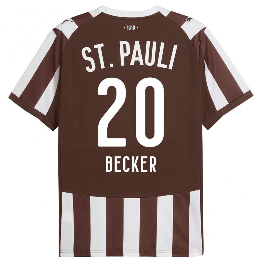 ילדים כדורגל Jesper Becker #20 קפה לבן ג'רזי ביתית 2025/26