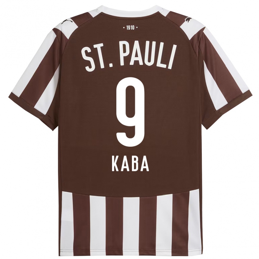 ילדים כדורגל Wissou Kaba #9 קפה לבן ג'רזי ביתית 2025/26