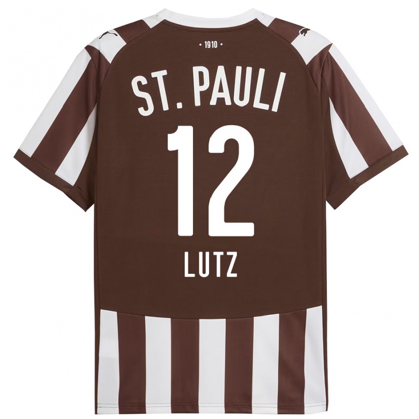 ילדים כדורגל Josefin Lutz #12 קפה לבן ג'רזי ביתית 2025/26