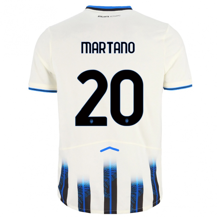 ילדים כדורגל Aldo Martano #20 לבן כחול הרחק ג'רזי 2025/26