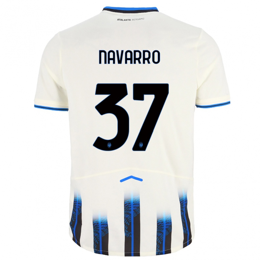 ילדים כדורגל אלברט נבארו #37 לבן כחול הרחק ג'רזי 2025/26