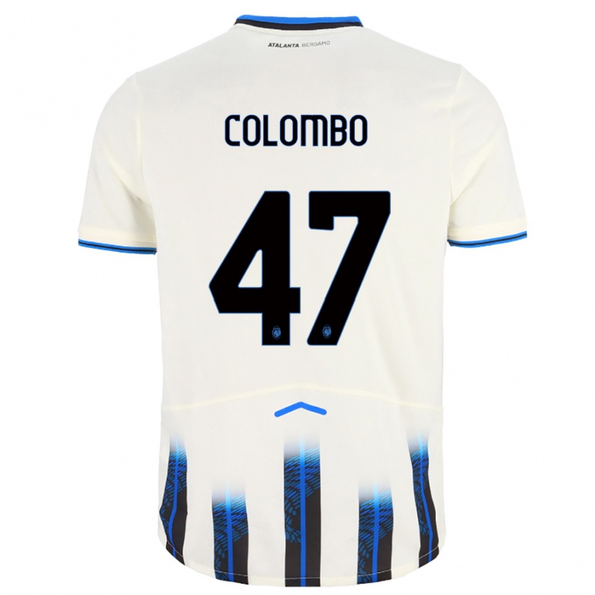 ילדים כדורגל מתאו קולומבו #47 לבן כחול הרחק ג'רזי 2025/26