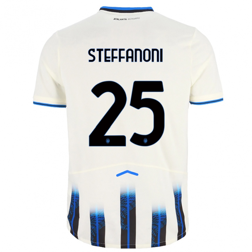 ילדים כדורגל Federico Steffanoni #25 לבן כחול הרחק ג'רזי 2025/26