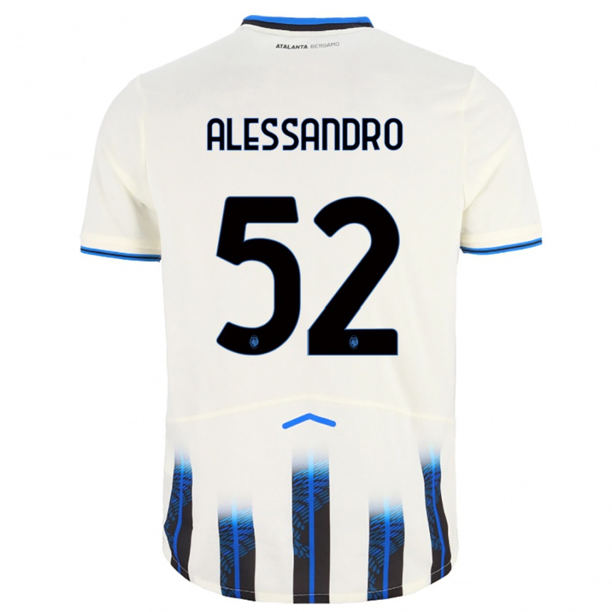 ילדים כדורגל Alessandro Rinaldi #52 לבן כחול הרחק ג'רזי 2025/26