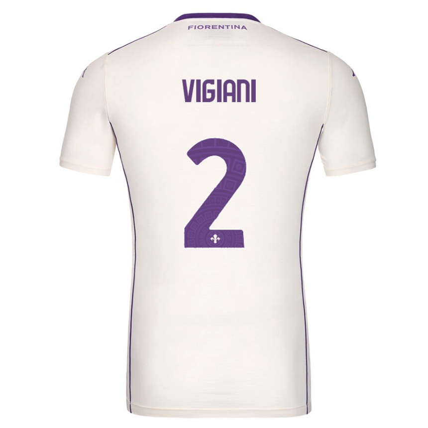 ילדים כדורגל לורנזו ויג׳יאני #2 לבן סגול אדום הרחק ג'רזי 2025/26