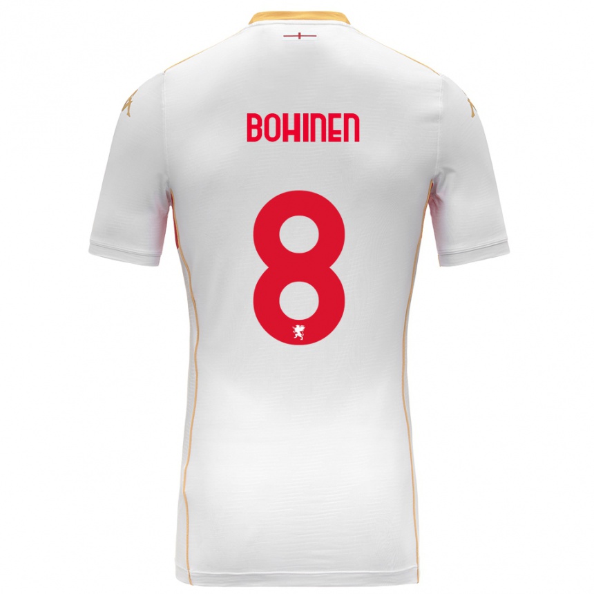 ילדים כדורגל אמיל בוהינן #8 לבן אדום הרחק ג'רזי 2025/26