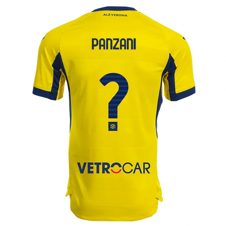 ילדים כדורגל Marco Panzani #0 צהוב נייבי הרחק ג'רזי 2025/26
