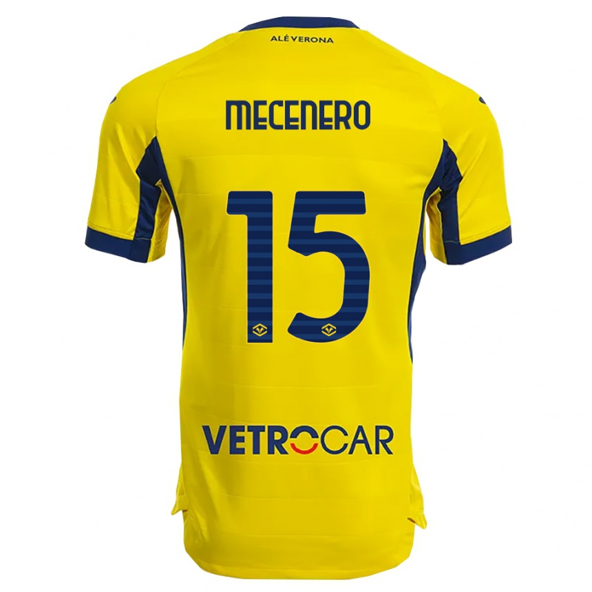 ילדים כדורגל Giovanni Mecenero #15 צהוב נייבי הרחק ג'רזי 2025/26