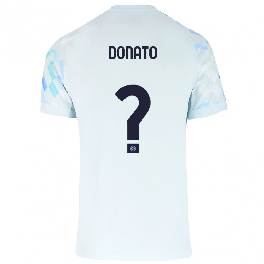 ילדים כדורגל Andrea Donato #0 לבן כחול הרחק ג'רזי 2025/26