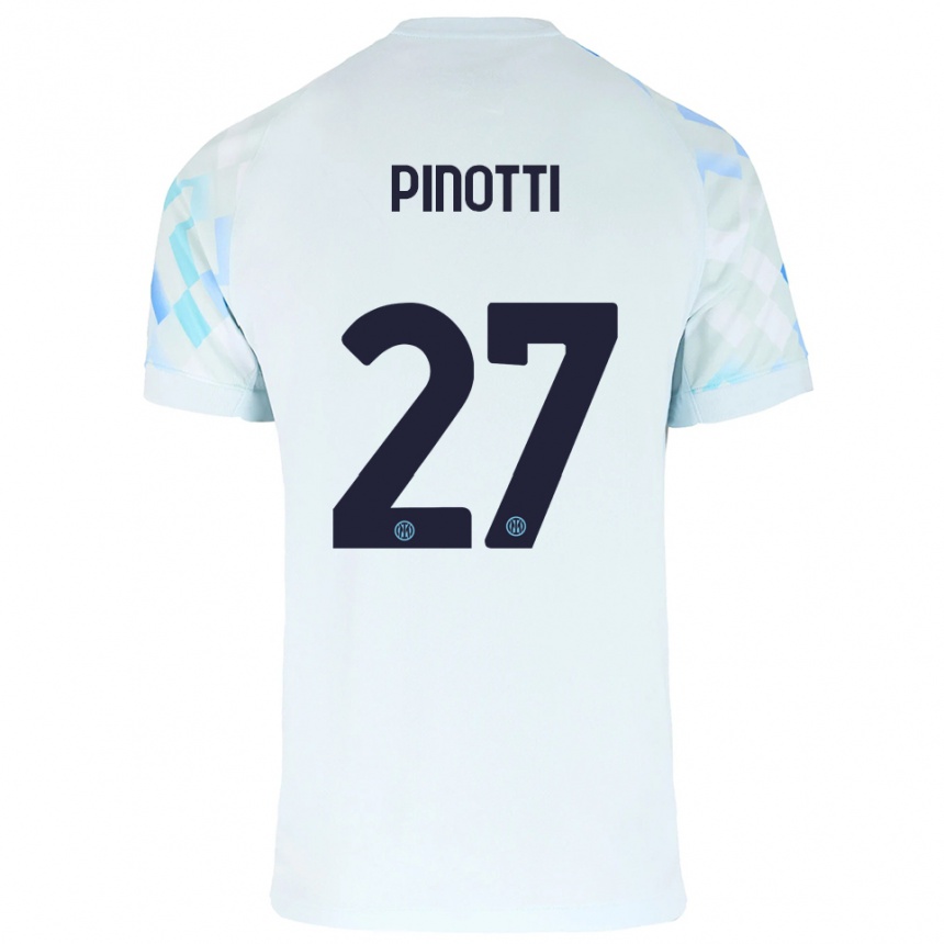 ילדים כדורגל Manuel Pinotti #27 לבן כחול הרחק ג'רזי 2025/26