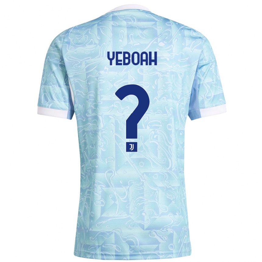 ילדים כדורגל Christian Yeboah #0 תכלת צהוב הרחק ג'רזי 2025/26