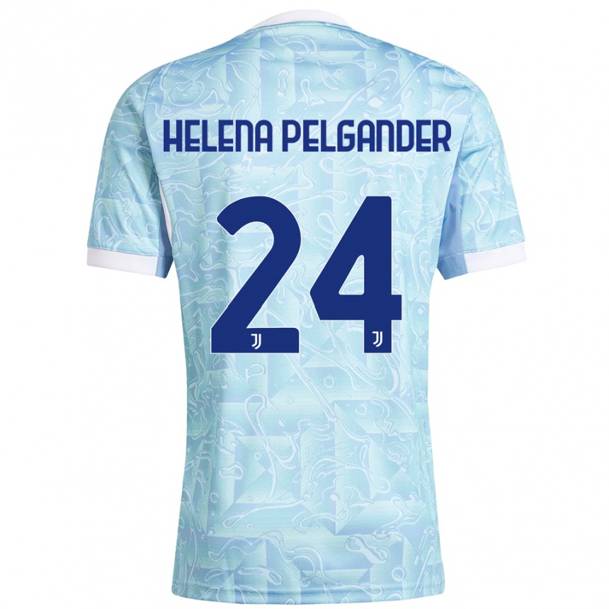 ילדים כדורגל Elsa Helena Pelgander #24 תכלת צהוב הרחק ג'רזי 2025/26