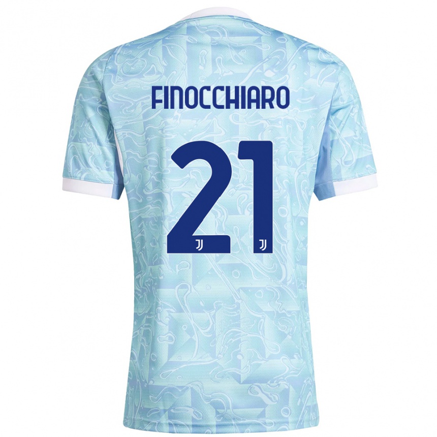 ילדים כדורגל גבריאל פינוקיארו #21 תכלת צהוב הרחק ג'רזי 2025/26