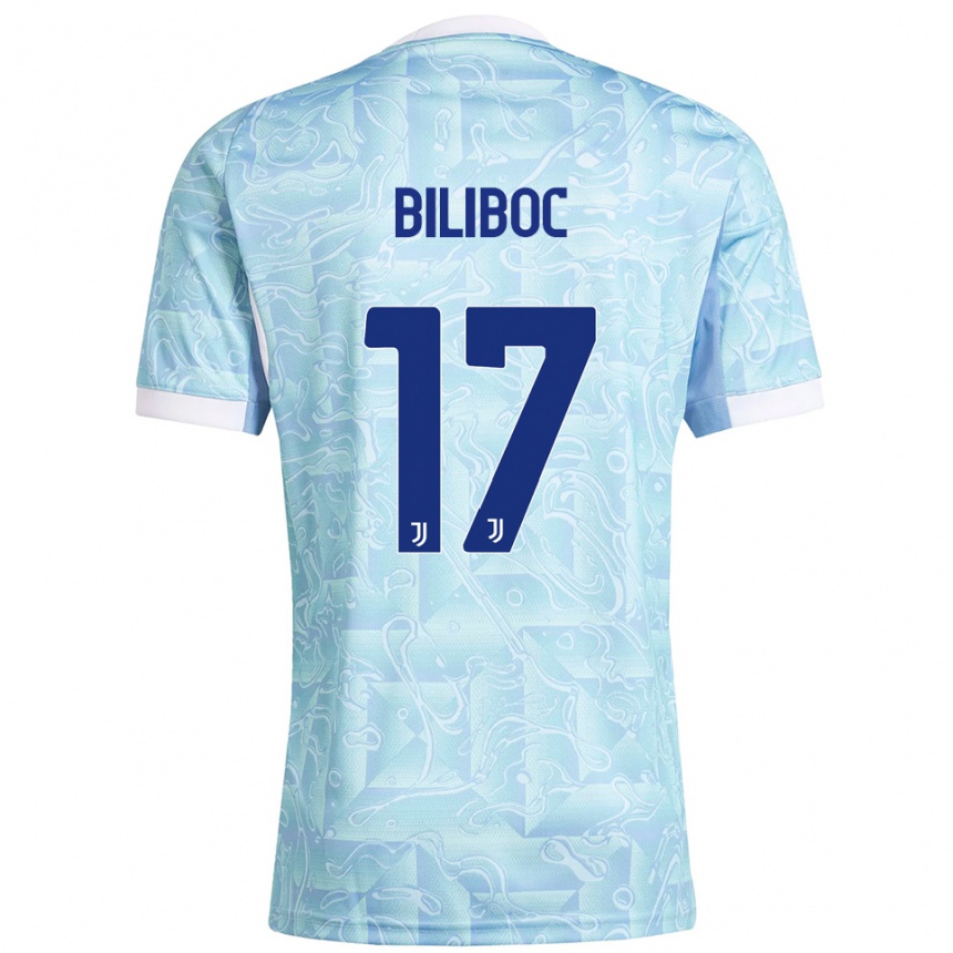 ילדים כדורגל Lorenzo Biliboc #17 תכלת צהוב הרחק ג'רזי 2025/26