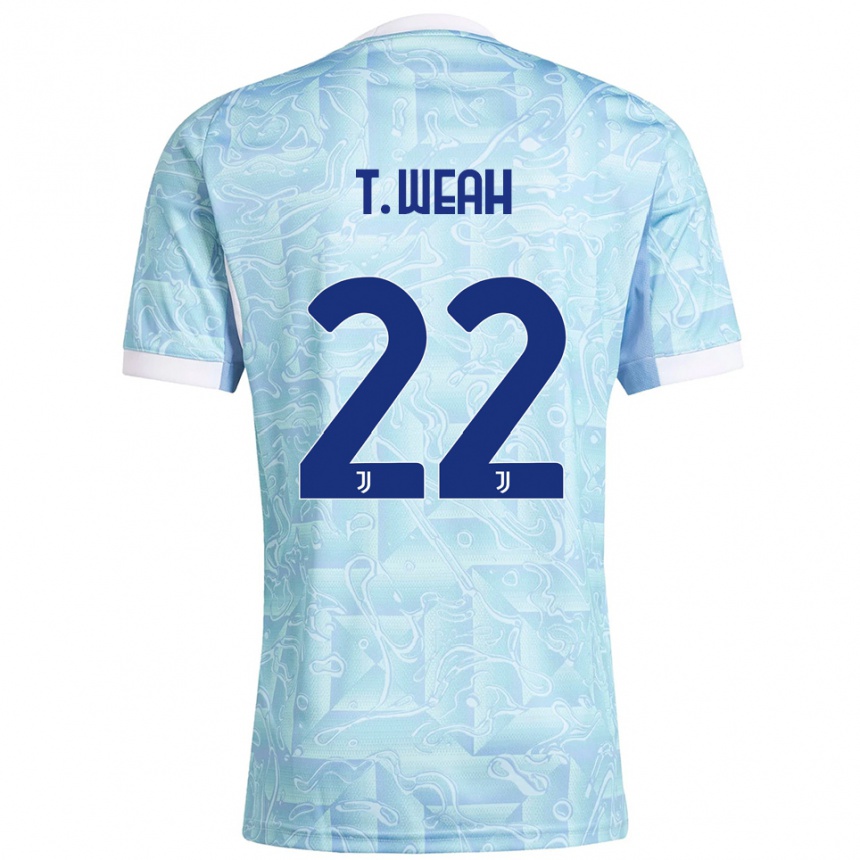 ילדים כדורגל טימותי וואה #22 תכלת צהוב הרחק ג'רזי 2025/26