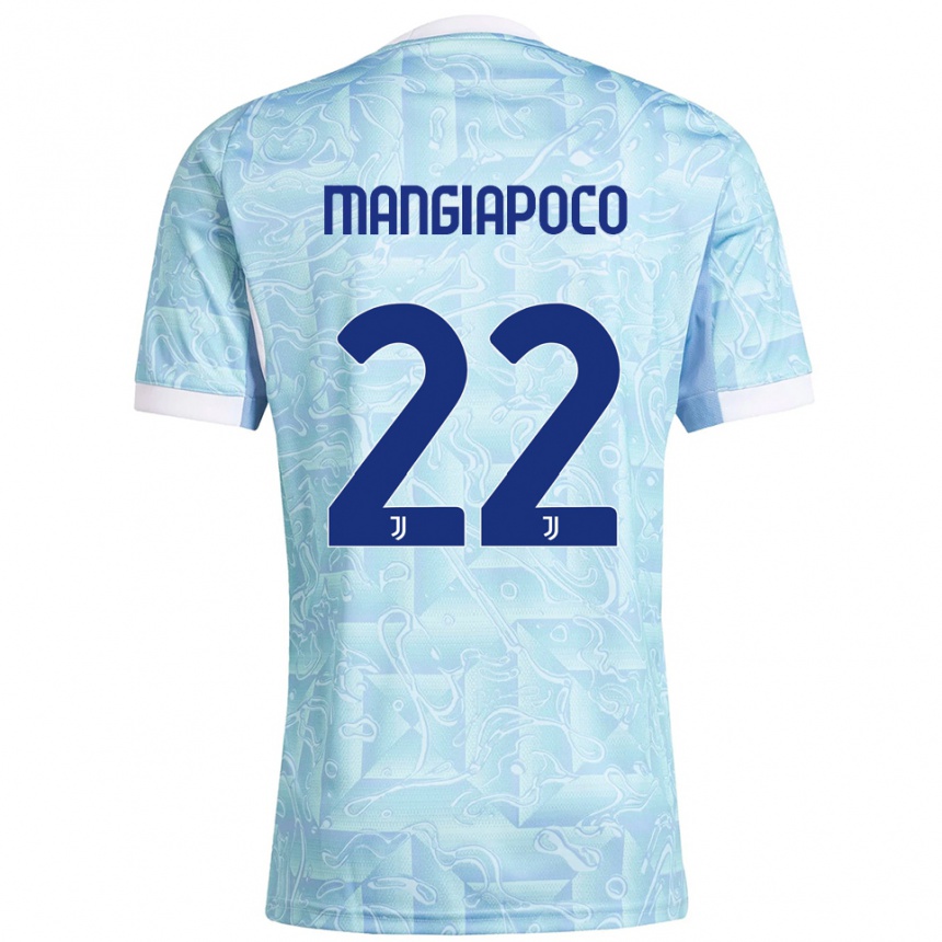 ילדים כדורגל Stefano Mangiapoco #22 תכלת צהוב הרחק ג'רזי 2025/26