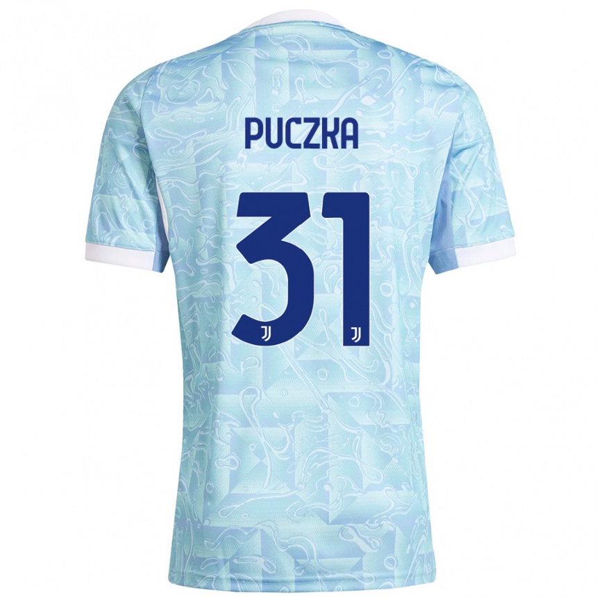 ילדים כדורגל David Puczka #31 תכלת צהוב הרחק ג'רזי 2025/26
