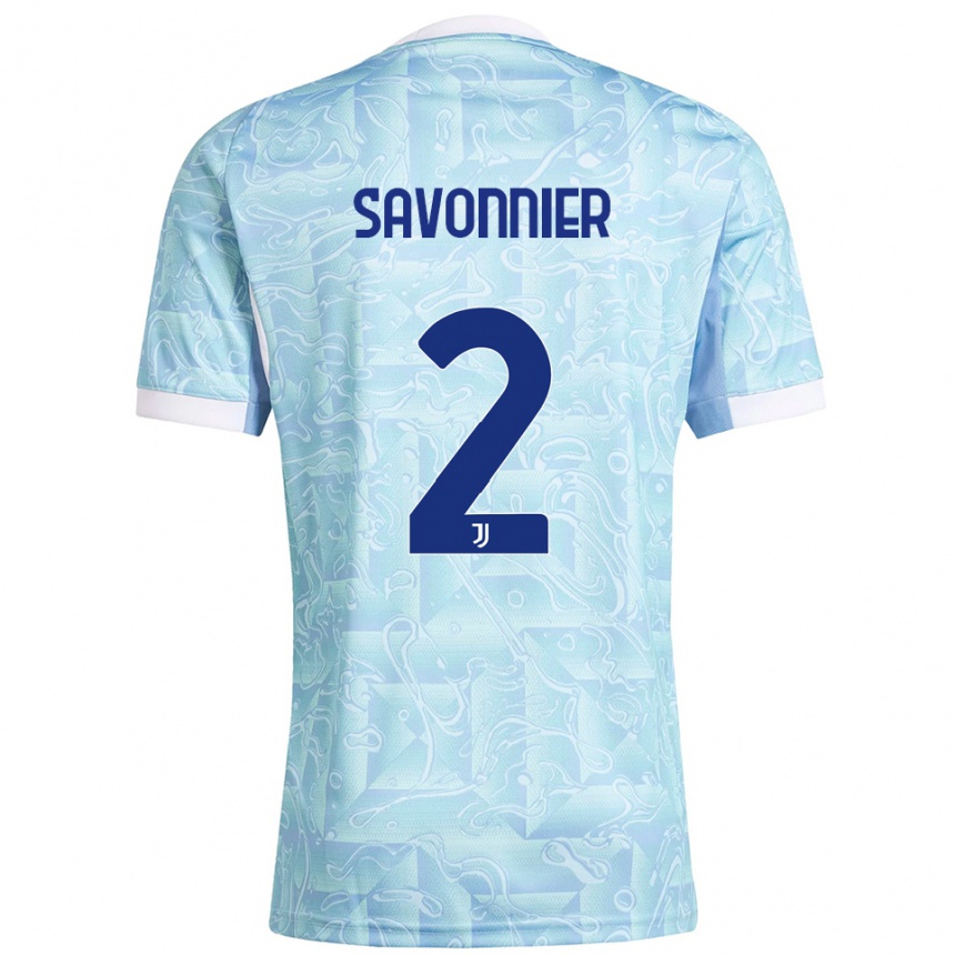 ילדים כדורגל Nelson Savonnier #2 תכלת צהוב הרחק ג'רזי 2025/26