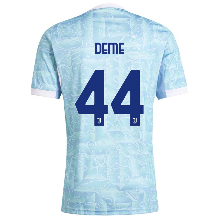 ילדים כדורגל Serigne Deme #44 תכלת צהוב הרחק ג'רזי 2025/26