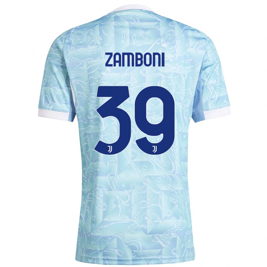 ילדים כדורגל Marta Zamboni #39 תכלת צהוב הרחק ג'רזי 2025/26
