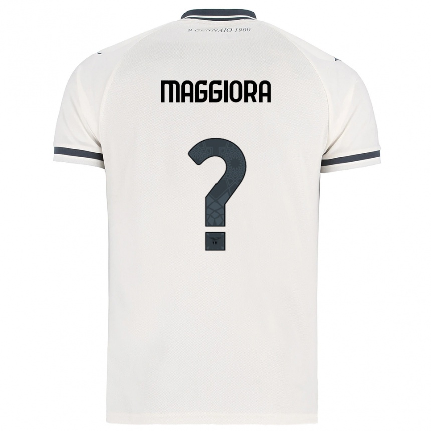 ילדים כדורגל Antonio Maggiora #0 לבן נייבי הרחק ג'רזי 2025/26