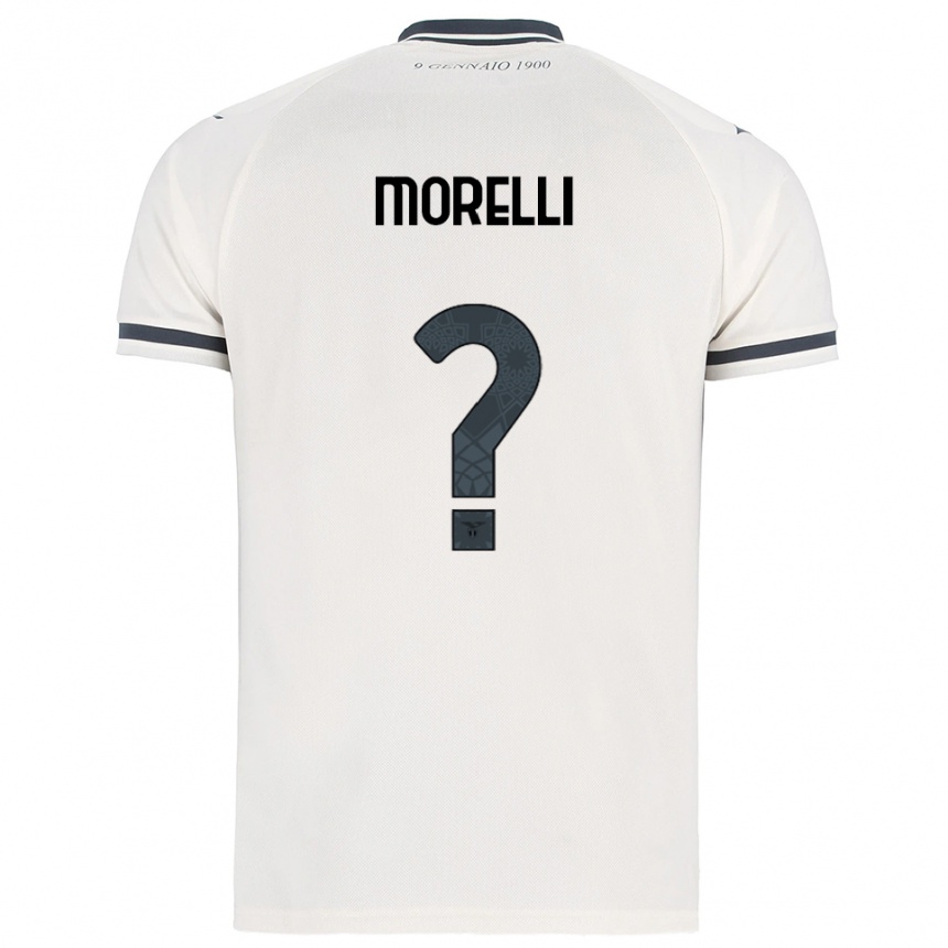 ילדים כדורגל Manuel Morelli #0 לבן נייבי הרחק ג'רזי 2025/26