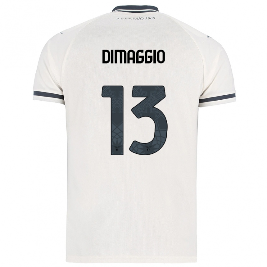 ילדים כדורגל Cosimo Dimaggio #13 לבן נייבי הרחק ג'רזי 2025/26